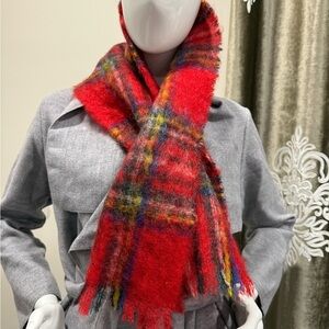 Hand Acroft Scotland Vintage Plaid Mohair Muffler